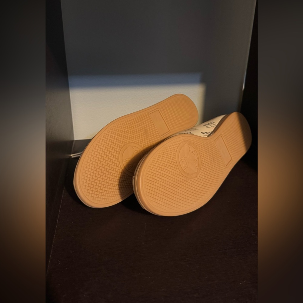 Gucci Falacer Invite Print Beige Leather Sneakers with dust bags - Picture 4 of 5